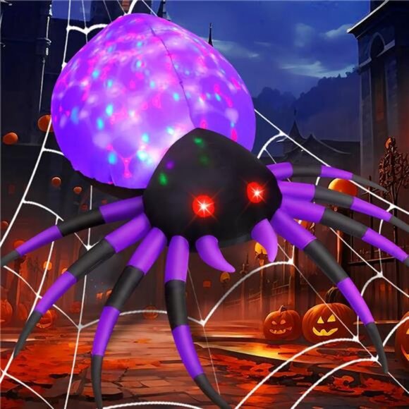 GOOSH 5 FT Width Halloween Inflatable Spider Outdoor Decoration with Magic‎ - Picture 2 of 7